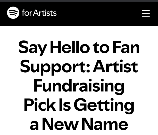 Spotify Music fan support