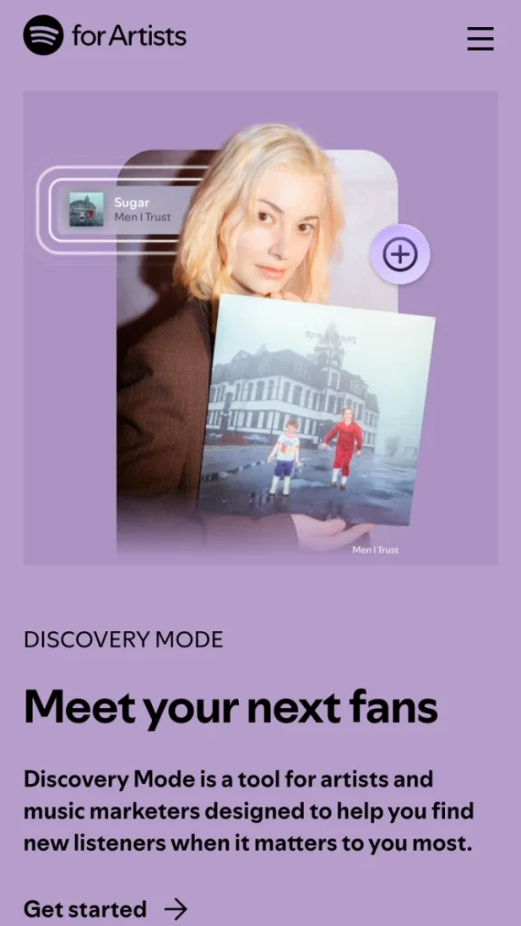 Spotify for artists discovery mode