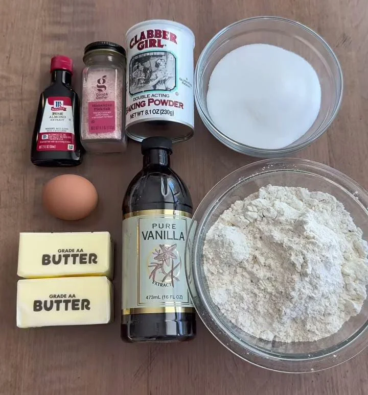 Main Ingredients for Cake Mix Christmas Cookies