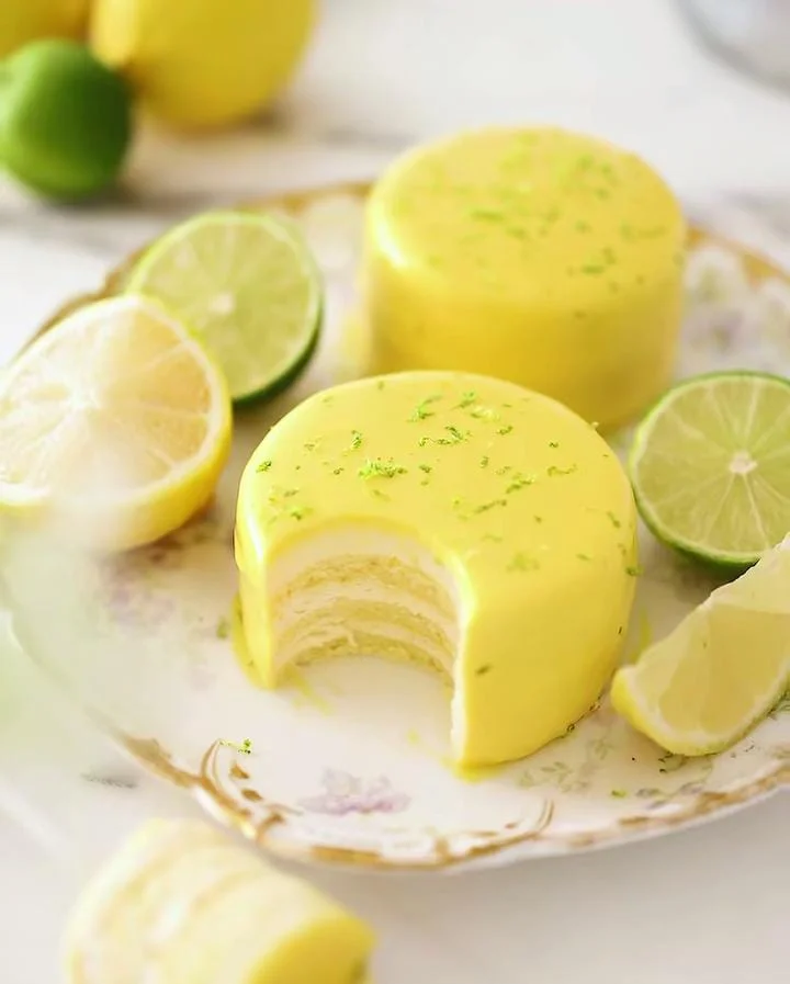 Mini Lemon Cakes With Lavender Glaze