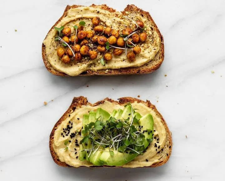 Soft Hummus Toast Squares