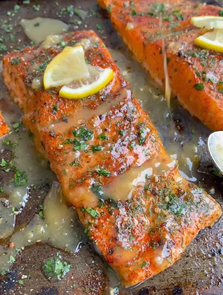 Maple-Dijon Salmon with Roasted Brussels Sprouts