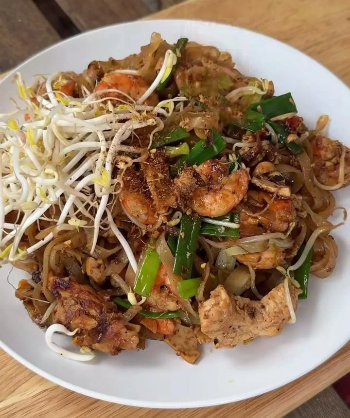 Thai-Inspired Shrimp Pad-Style Pasta (Rice Noodles)