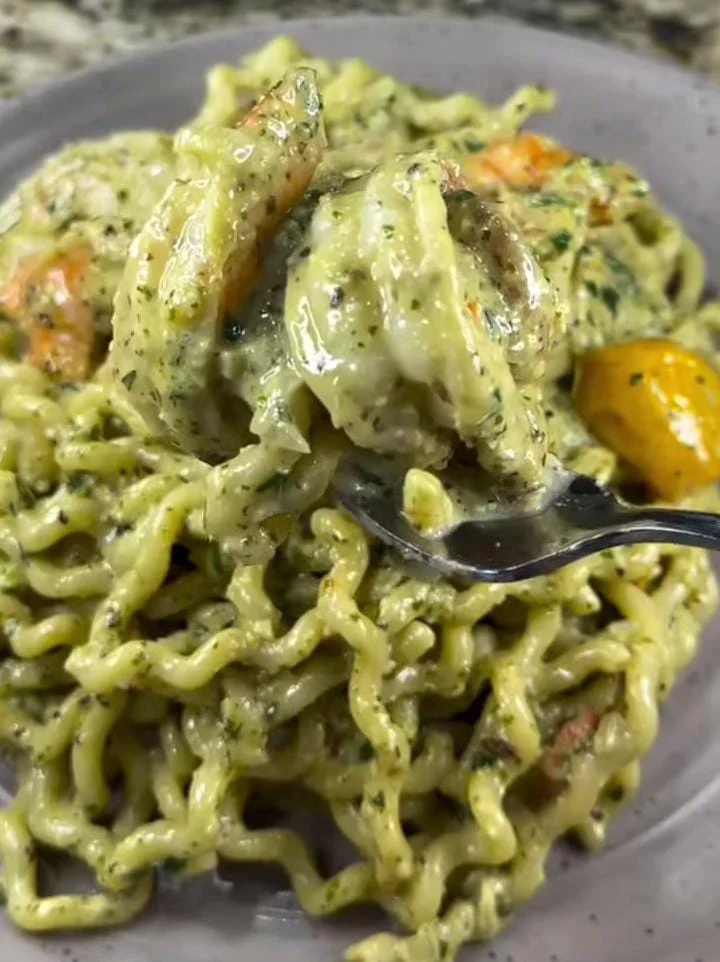 Sunflower Pesto Shrimp Pasta (Nut-Free)