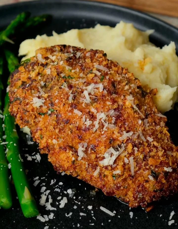 Chicken Breast with Roasted Garlic Parmesan Crust