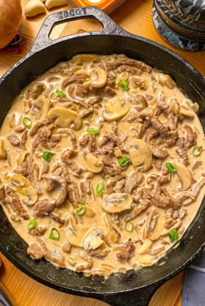 Crockpot Beef Stroganoff (Light Version)
